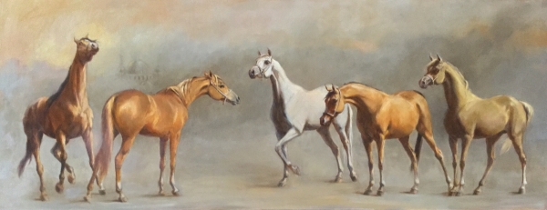 Arabian Council (left panel) by Ann Sherman