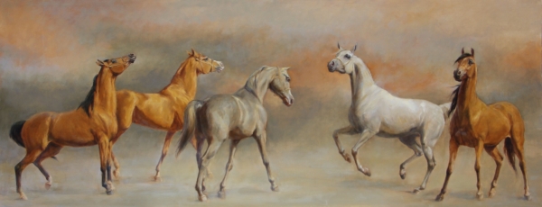 Click here to view Arabian Council (right panel) by Ann Sherman